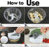 Ourokhome Vegetable Chopper Manual Food Processor, Kitchen Mini Portable Hand Pull String Garlic Mincer Onion Chpper Cutter with Feeding Inlet for...