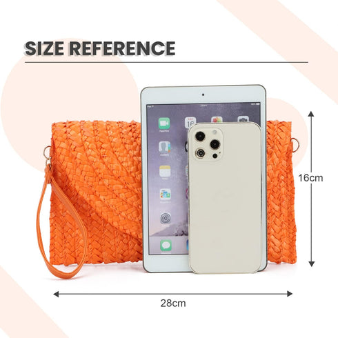 Straw Clutch Purse Bags for Women Summer Beach Purse Woven Straw Shoulder Bags Beach Clutch Bags...
