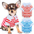 2 Pieces Dog Shirts for Small Dogs Boy Girl Stripe Dog Clothes Spring Summer Chihuahua Yorkie Clothes Soft Pet T-Shirt Extra Small Dog Clothes Pup...