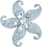Sindary Charming 3.15" Austrian Crystal Starfish Brooch Pin Pendant BZ4824...