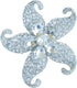 Sindary Charming 3.15" Austrian Crystal Starfish Brooch Pin Pendant BZ4824...