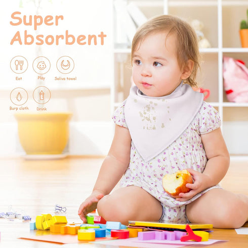 Yoofoss Baby Bibs 10 Pack Soft and Absorbent Baby Bandana Drool Bibs for Boys Girls...