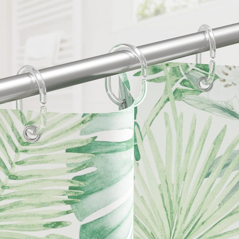 Amazer Plastic Shower Curtain Rings, Shower Curtain Hooks, 24 Pcs C Shaped Shower Hooks for Shower Curtain, Clear Shower Curtain Hooks for Bathroo...