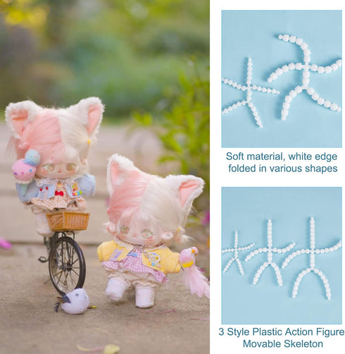 PH PandaHall 6pcs Body Joint Skeleton 3 Sizes Figure Movable Skeleton Plastic Joint Jeton Ball Socket Teddy Bear Connectors Soft Making Limbs and ...