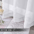 Tollpiz Short Sheer Curtains Linen Textured Bedroom Curtain Sheers Light Filtering Rod Pocket Voile Curtains for Living Room, 54 x 45 inches Long,...