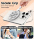 Suction Cup Phone Case Mount, Magnetic Phone Grip Holder with Silicone Loop for iPhone iPhone/Samsung/Google, Hands-Free Cell Phone Holder Mount f...