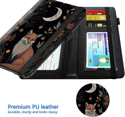 Checkbook Covers for Men and Women, Leather RFID Check Book Holder Wallet with Credit Card Slots, Personal Duplicate Checks Holder with Pen Holder...
