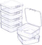 6 Pieces Mini Plastic Clear Beads Storage Containers Box for Collecting Small Items, Beads, Jewelry, Business Cards, Game Pieces, Crafts (2.13 x 2...