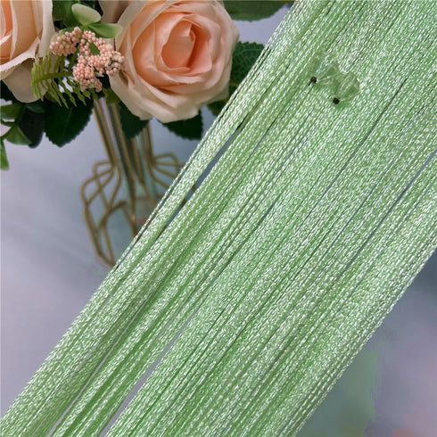 Decorative Door String Curtain Wall Panel Fringe Window Room Divider Blind for Wedding Coffee House Restaurant Parts Crystal Tassel Screen Home De...