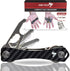 Carbon Fiber Compact Key Holder, Premium Smart Key Organizer Keychain (4-20 Keys), Heavy Duty Minimalist Multikey Folding Pocket Keyholder, Durabl...