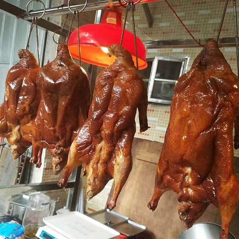 TIHOOD 3 PCS 9.4" Stainless Steel Double Meat Hooks Roast Duck Bacon Shop Hook BBQ Grill Hanger Cooking Tools Accessories (9.4" X3)...