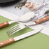 Steak Knives Set of 8 - Wooden Handled Serrated Steak Knives - Uniturcky Stainless Steel Dinner Knife with Wood Handle - 8.15 Inch Wooden Square H...