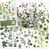 1600PCS Plants Floral Scrapbook Stickers Book Kit Vintage Fern Flowers Purple Green Pink Yellow Transparent Waterproof Stickers for Scrapbooking S...