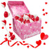 Lollipops Red Heart Shaped Strawberry N' Cream Flavored, 12 Lollipops, Individually Wrapped...
