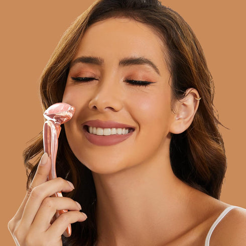 Jade Facial Roller, Jade Face Roller Massager with 3 Interchangeable Heads for Women Routine Skin Care, Reduce Puffiness Wrinkling Rejuvenate Skin...