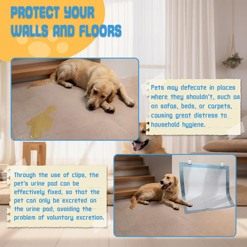 Dog Pee Pad Holder-Securely Holds Training Pads Indoor Potty Training-Ideal for Leg-Lifting Puppies-White(4 Pack)...