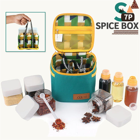 7 Pcs PET Plastic Spice Jars Moisture Proof Condiment Container with Lid - Camping Picnic Outdoor Kitchen Spice Shaker Seasoning Organizer Bottle ...