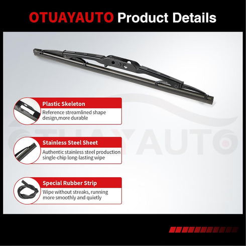 OTUAYAUTO Rear Windshield Wiper Blades - 2 Pieces of 11" Car Back Window Wiper -Compatible with Jeep Liberty, Patriot, Compass, Grand Cherokee, Do...