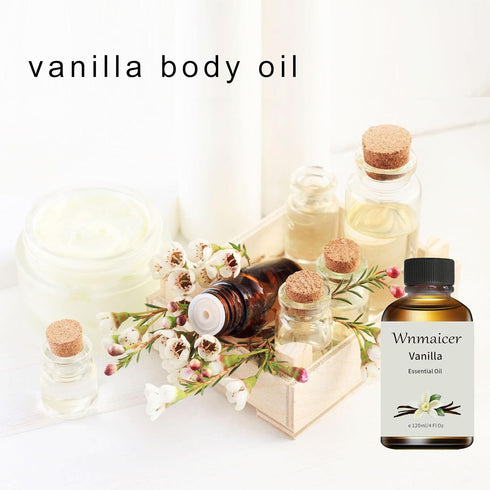 Vanilla Essential Oil 4 Oz - Pure Essential Oils - Vanilla Body Oil for Massage Oil, Skin & Diffuser and Aromatherapy 120 mL...