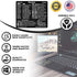 Synerlogic Windows PC Reference Keyboard Shortcut Sticker | Vinyl, No-Residue Adhesive Windows Shortcut Sticker for PC Laptop or Desktop | Shortcu...
