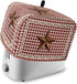 Toaster Dust Cover with Pockets, Rustic Texas Western Star Berries Red Buffalo Plaid Soft Washable 2 Slice Toaster Cover, Dust-proof Cover for Sma...