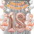 Happy 18th Birthday Decorations for Girls-Complete 18 Party Decor-Rose Gold 18th Birthday Balloons Kit with 40" Giant 18 Number Balloon...