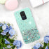 Compatible with Xiaomi Redmi Note 9 Case Glitter Clear Green,Redmi Note 9 Phone Case Silicone Transparent Soft TPU Women Girls Shockproof Protecti...