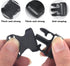32 Pcs 1.5" Plastic Buckles for Straps, Include 8 Quick Side Release Buckle & 8 Tri-glide Slides Clips & 16 D Rings, Adjustable Heavy Duty Backpac...