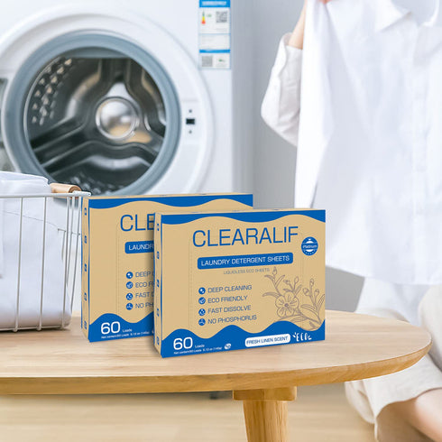 Laundry Detergent Sheets 3 Pack Up to 180 Loads, Fresh Linen - Great For Travel, Apartments, Dorms, No Plastic, Sustainable, Biodegradable-New Liq...