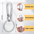 Mozeat Lens 3 Pcs Metal Keyring Keychain Clip Keychains Key Ring Chain Hook Clips Holder Organizer for Car and Keys Finder for Men Women Black Sil...