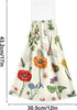 Super Absorbent Spring Hanging Kitchen Towel with Loop 2 Set, Wild Flowers Dragonfly Hand Towels, Fall Tie Towel for Bathroom, Soft Coral Velvet D...