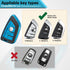 for BMW Cover With Leather Keychain, Advanced Blade Shape Soft TPU Surface Grain Fob Cover for New BMW Smart Key (Blue B)...
