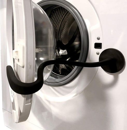 Spedtees Front Load Washer Door Prop, Magnetic Flexible Washer and Dryer Door Support Keep Washer Drying Door Open to Keep Dry (Black, Round)...