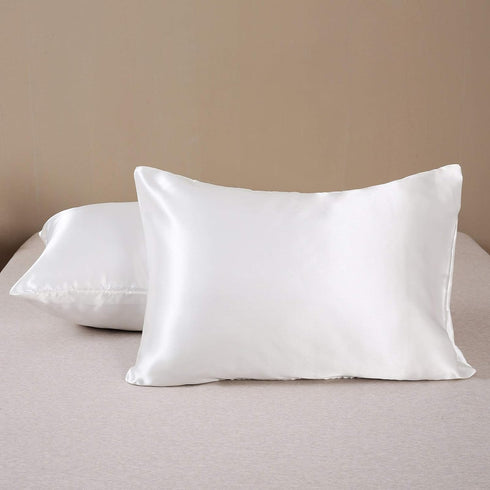 Silky Satin Toddler Pillowcases Set of 2, Super Soft Travel Pillow Covers, Small Kids Pillow Cases with Envelope Closure, 13"x 18", Ivory...