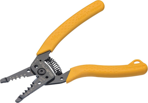 IDEAL Electrical 45-418 Premium Reflex T Stripper - 6-14 AWG solid, 8-16 AWG stranded, Wire Stripper, Plier Nose, Textured Grips...