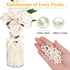 Anezus Ivory Faux Fake Pearls, 8 MM Sew on Pearl Beads with Holes for Jewelry Making, Bracelets, Necklaces, Hairs, Crafts, Decoration and Vase Fil...