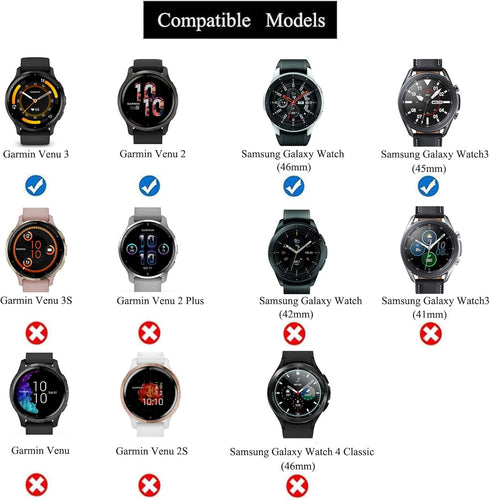 22mm Elastic Watch Armband or Ankle Band for Compatible with Garmin Venu 2/3, Fossil Gen 6 44mm, Samsung Galaxy Watch 3 45mm, Garmin Vivoactive 4 ...