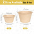 Gere Disposable Testing Cup Bowls,100 Pack, 2 oz, Natural Biodegradable Bagasse Fiber Souffle Cups, Condiment Cups, Sample Cups, Measuring Cups,...