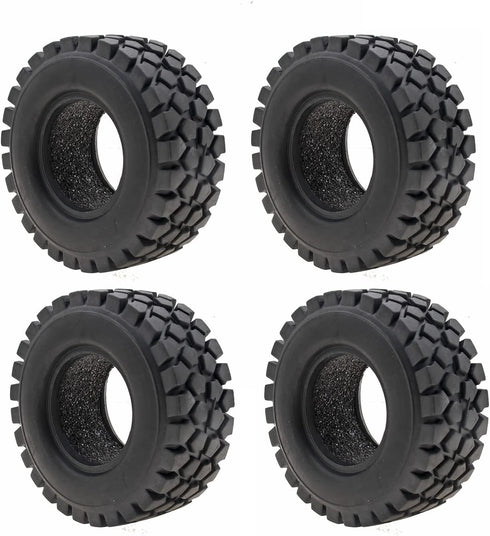 1.0 Crawler Tires for SCX24 Gladiator Bronco C10 JLU Deadbolt B17 Axial 1/24 1/18 Tracked car 4PCS...