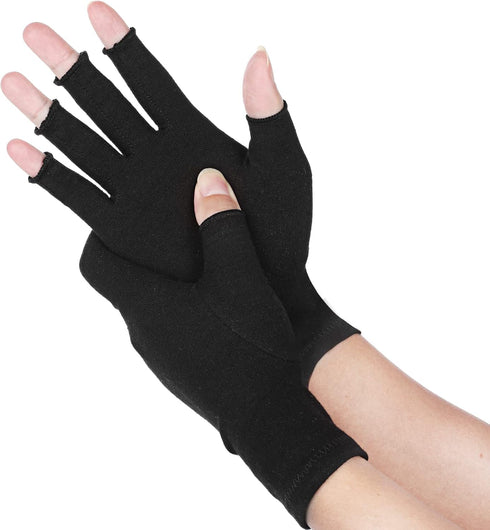 Sibba Arthritis Compression Gloves for Women Men, Compression Fingerless Glove for RSI, Carpal Tunnel, Rheumatiod, Tendonitis...