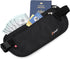 Money Belt - Passport Holder Security Hidden Slim Travel Wallet Fanny Pack with RFID Blocking - Black...