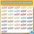 Double Line Outline Markers 36 Colors Super Squiggles Glitter Markers Self Outline Metallic Markers, Shimmer Markers Doodle Drawing Pens for Chris...