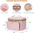 Travel Cosmetic Organizer Bag - Large Makeup Case with Jewelry Storage, Waterproof Toiletry Box for Cosmetics, Brushes, and Tools, Pink...