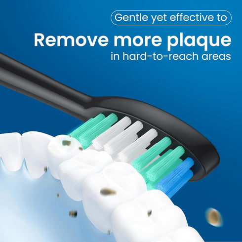 Replacement Toothbrush Heads 10 Pack Compatible with AquaSonic Black Series, Vibe Series, Black Series pro, and Duo Series pro Electric Toothbrush...