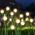 Firefly Lights Solar Outdoor Green Stem Twinkle,Swaying Garden Lights with Leaves,Landscape Path Light,Weatherproof Flickering Bubble Path Décor f...