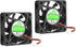 2-Pack 60mm by 60mm by 15mm 6015 12V DC 0.10A Dual Ball Bearing Brushless Cooling Fan 2pin...
