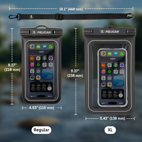Pelican Marine - IP68 Waterproof Phone Pouch / Case (Regular Size) - Floating Waterproof Phone Case - iPhone 15 Pro Max/ 14 Pro Max/ 13 Pro Max/ 1...