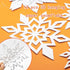 Winter Wonderland Frozen Party Snowflakes Decorations White 12pcs Hanging 3D Paper Snowflakes and Snowflake Garland for Christmas Birthday Party D...