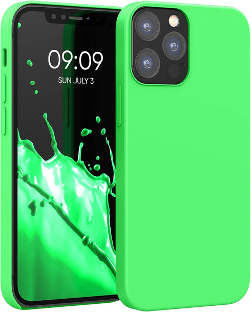 kwmobile Case Compatible with Apple iPhone 12 / iPhone 12 Pro Case - TPU Silicone Phone Cover with Soft Finish - Lime Green...