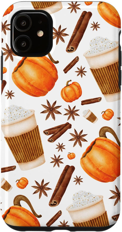 iPhone 11 Fall Leaves Phone Gift Halloween Thanksgiving Pumpkin Case...